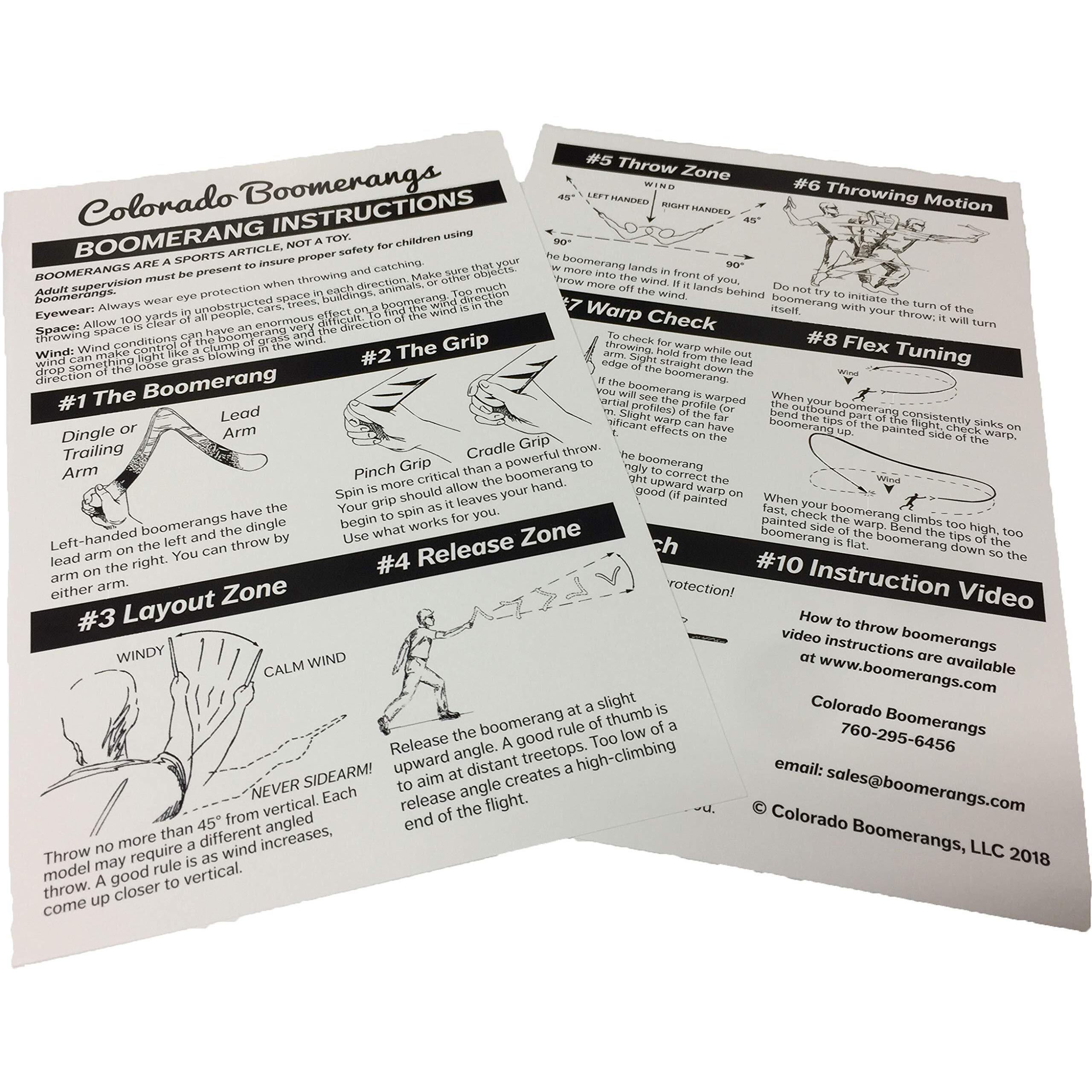 Polypropylene Pro Sports Boomerang - For Ages Above 10 Years Old. Real Sport Boomerangs Designed By A Former World Champion