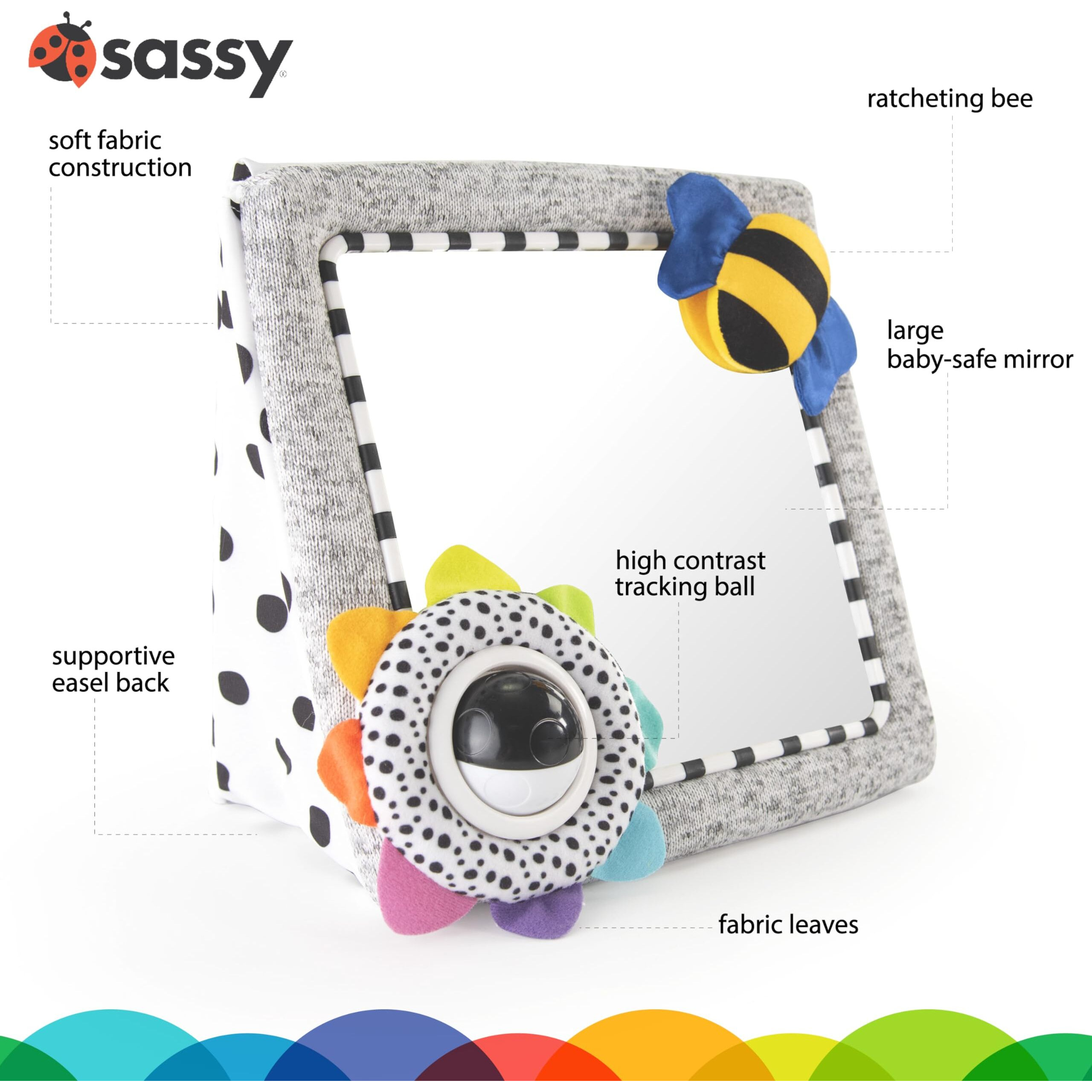 Sassy Tummy Time See Me Floor Mirror For Ages 0+ Months (80928)