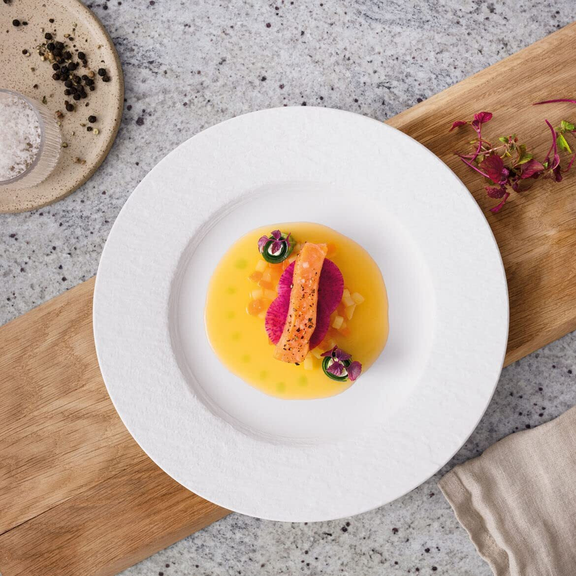 Villeroy & Boch Manufacture Rock Blanc 4-Piece Place Setting  Plates & Bowls  Premium Porcelain  Made In Germany  Matte White