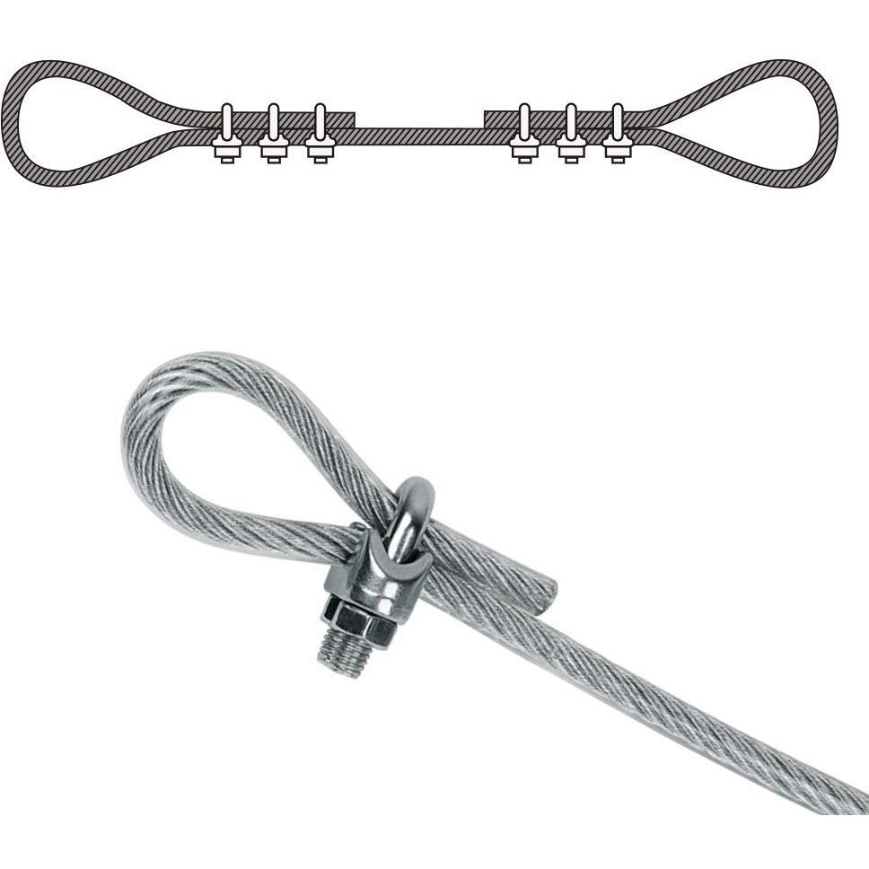 Cozihom 3/16 Inch M4 Wire Rope Cable Clip Clamp  304 Stainless Steel  U Bolt Saddle Fastener  25 Packs