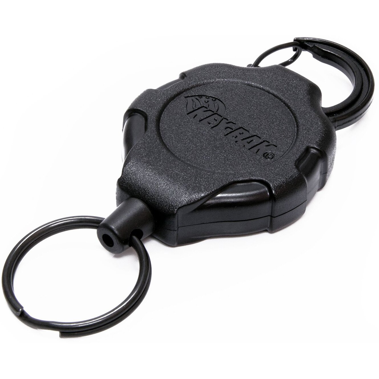 Key-Bak Ratch-It Retractable Ratcheting Tether With 48"" Retractable Cord  10 Oz. Retraction  Carabiner Attachment