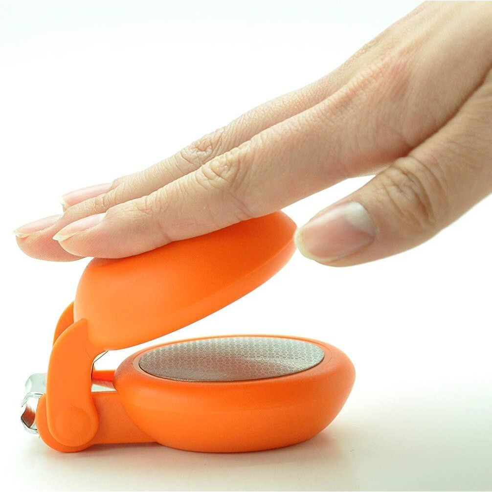 Harac Special Needs Nail Clippers For Arthritic Hands  Senior And Kids  Adapted Nail Clipper For Fingernail And Thick Toenail  Made In Japan (Orange)