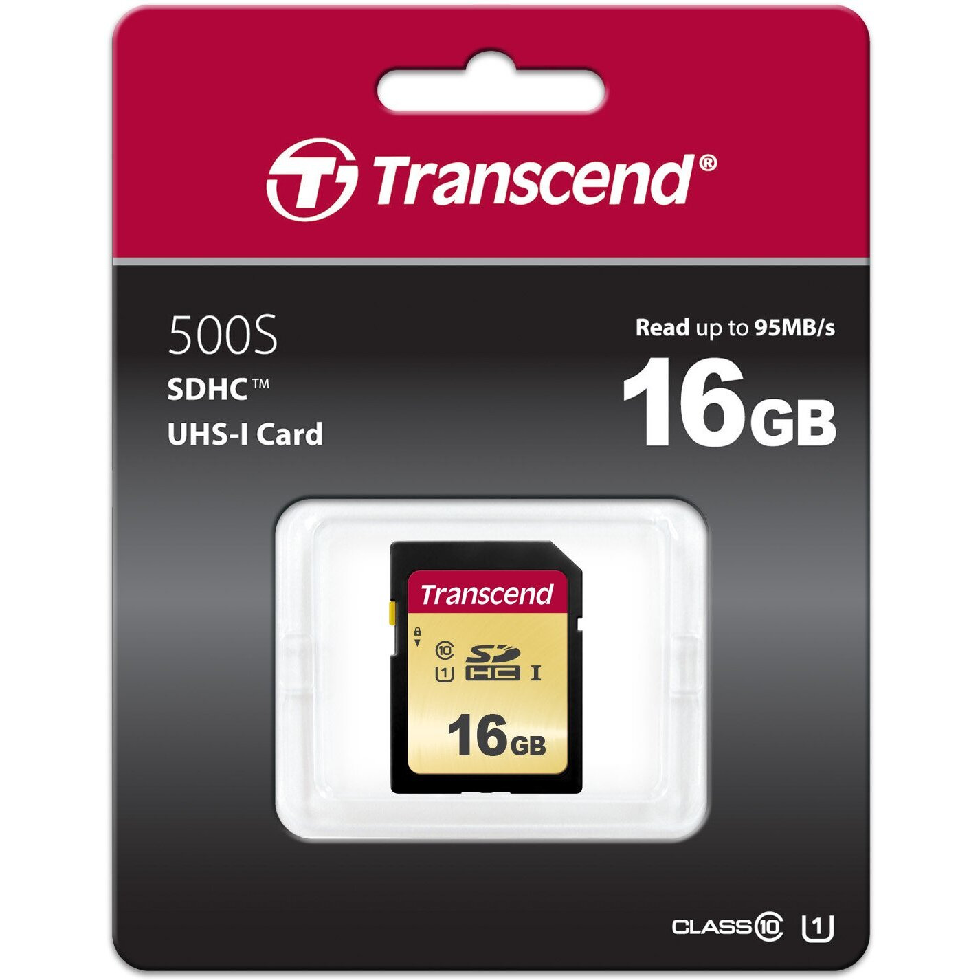 Transcend 16Gb Sdxc/Sdhc 500S Memory Card Ts16Gsdc500S