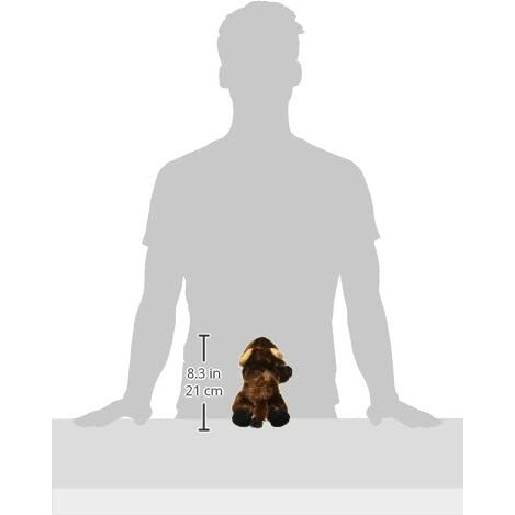 Aurora Adorable Mini Flopsie Brown Toro Stuffed Animal - Playful Ease - Timeless Companions - Brown 8 Inches