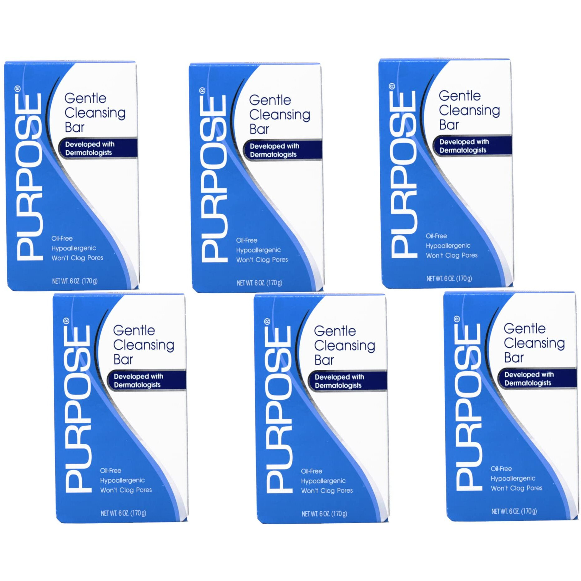 Purpose Gentle Cleansing Bar  6-Ounce Bars (Pack Of 6)