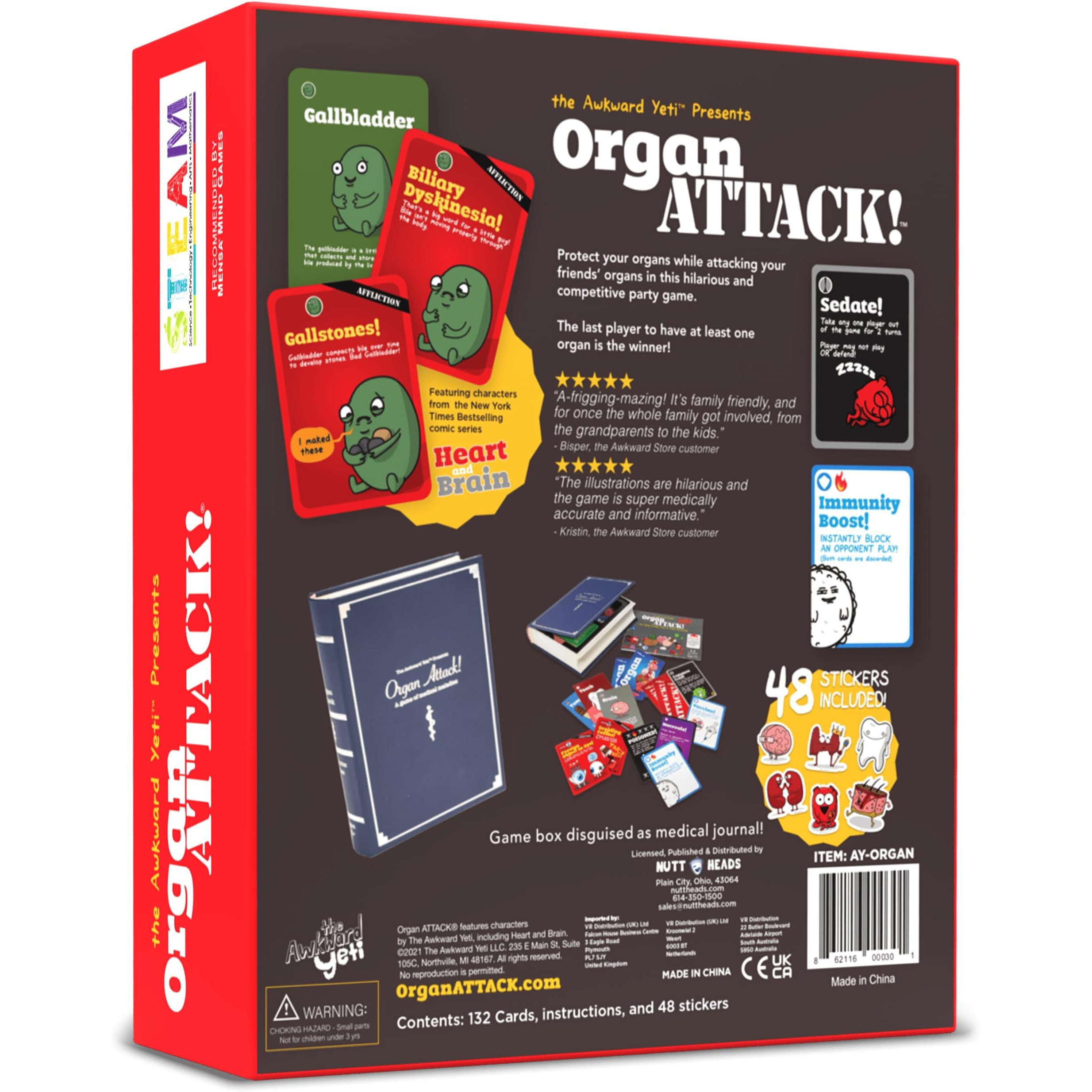 The Awkward Yeti Organ Attack Card Game  A Family Fun Game For Kids And Adults - Funny Playing Cards For Game Nights With Family Of Kids And Teens