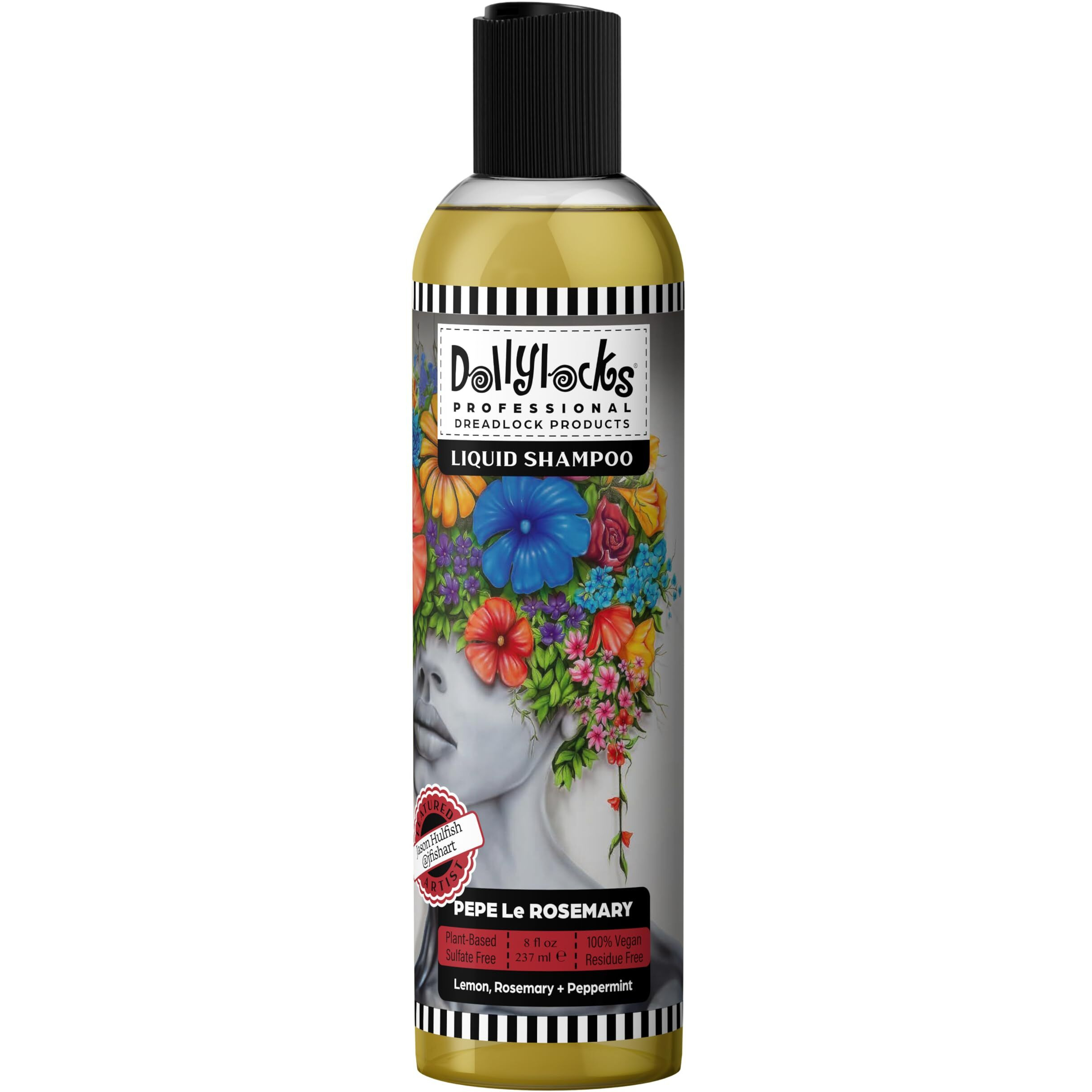 Clarifying Shampoo For Build Up - Detox Shampoo For Men And Women - Dreadlock Shampoo With Jojoba Oil & Rosemary Oil For Hair Growth - Anti Residue Shampoo For All Hair Types - Rosemary Peppermint 8Oz