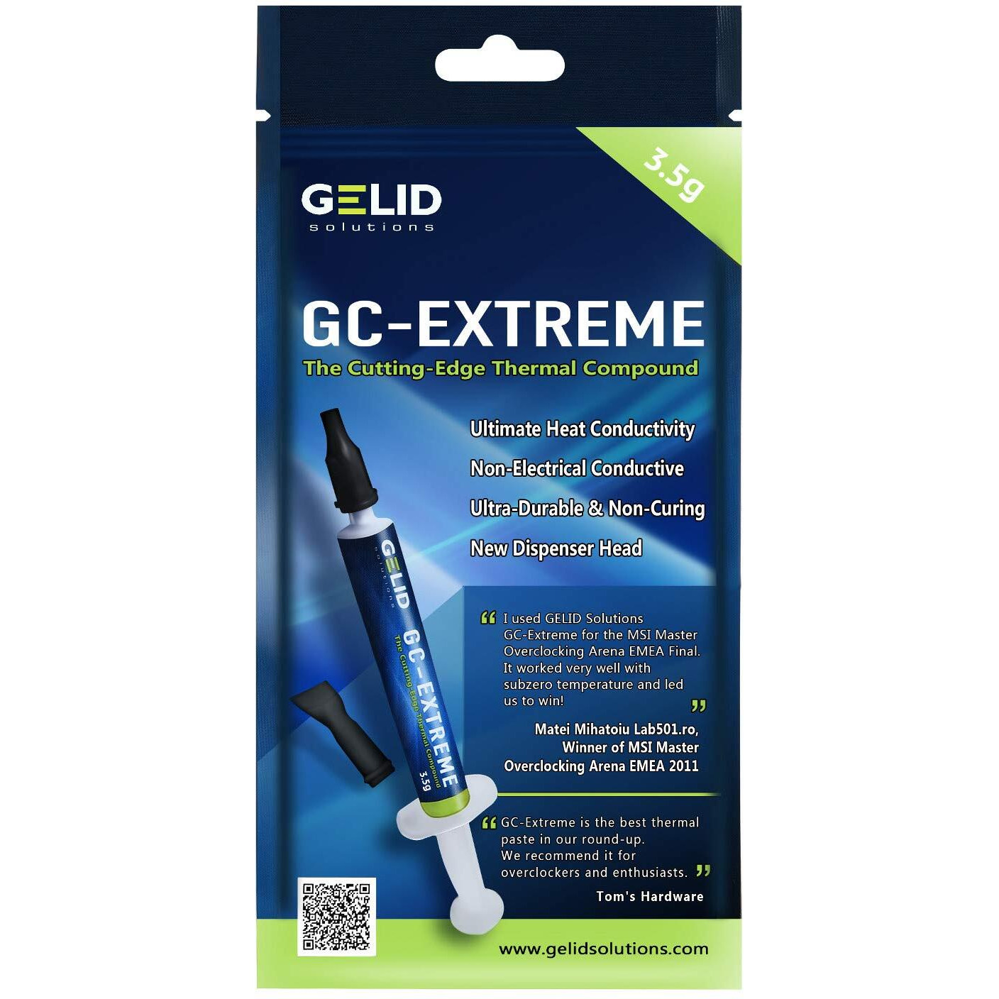 Gelid Solutions Gc-Extreme 3.5G With Tooling - Thermal Conductive Paste For Heatsink | Maximum Thermal Conductivity | Easy Application | Not Corrosive.