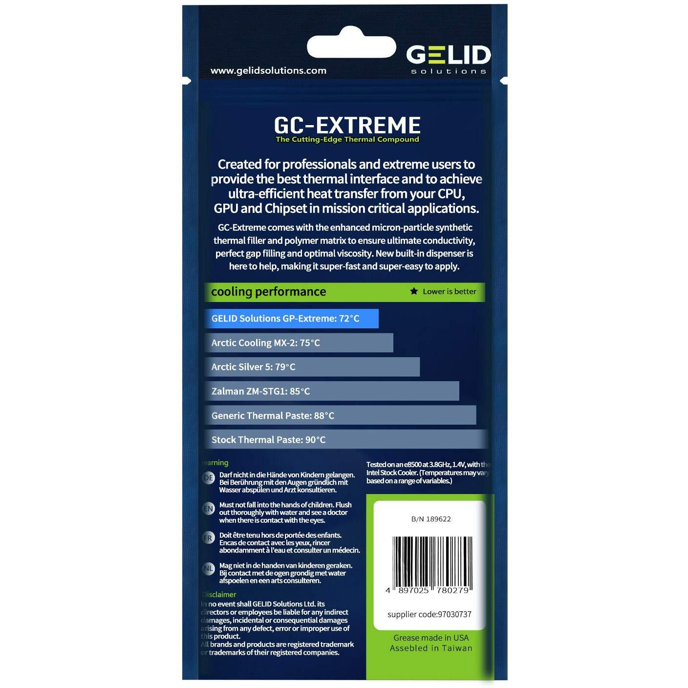 Gelid Solutions Gc-Extreme 3.5G With Tooling - Thermal Conductive Paste For Heatsink | Maximum Thermal Conductivity | Easy Application | Not Corrosive.