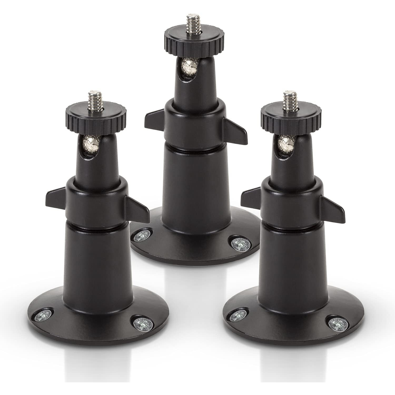 Wasserstein Adjustable Metal Wall Mount Compatible With Blink Outdoor/4/Xt/Xt2 (3-Pack  Black)