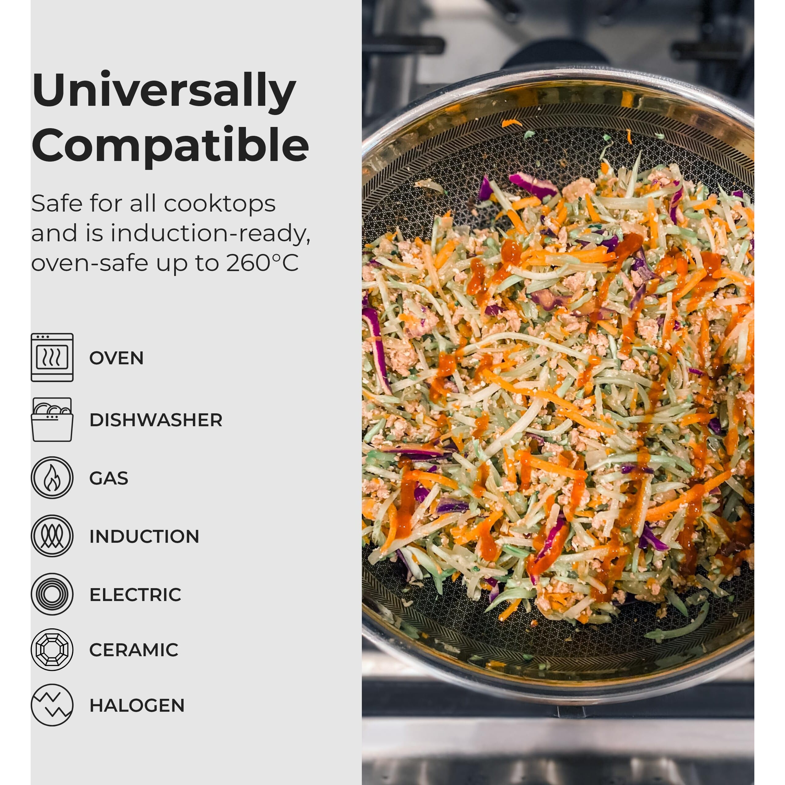 Black Cube Quick Release Cookware Fry Pan  11-Inch