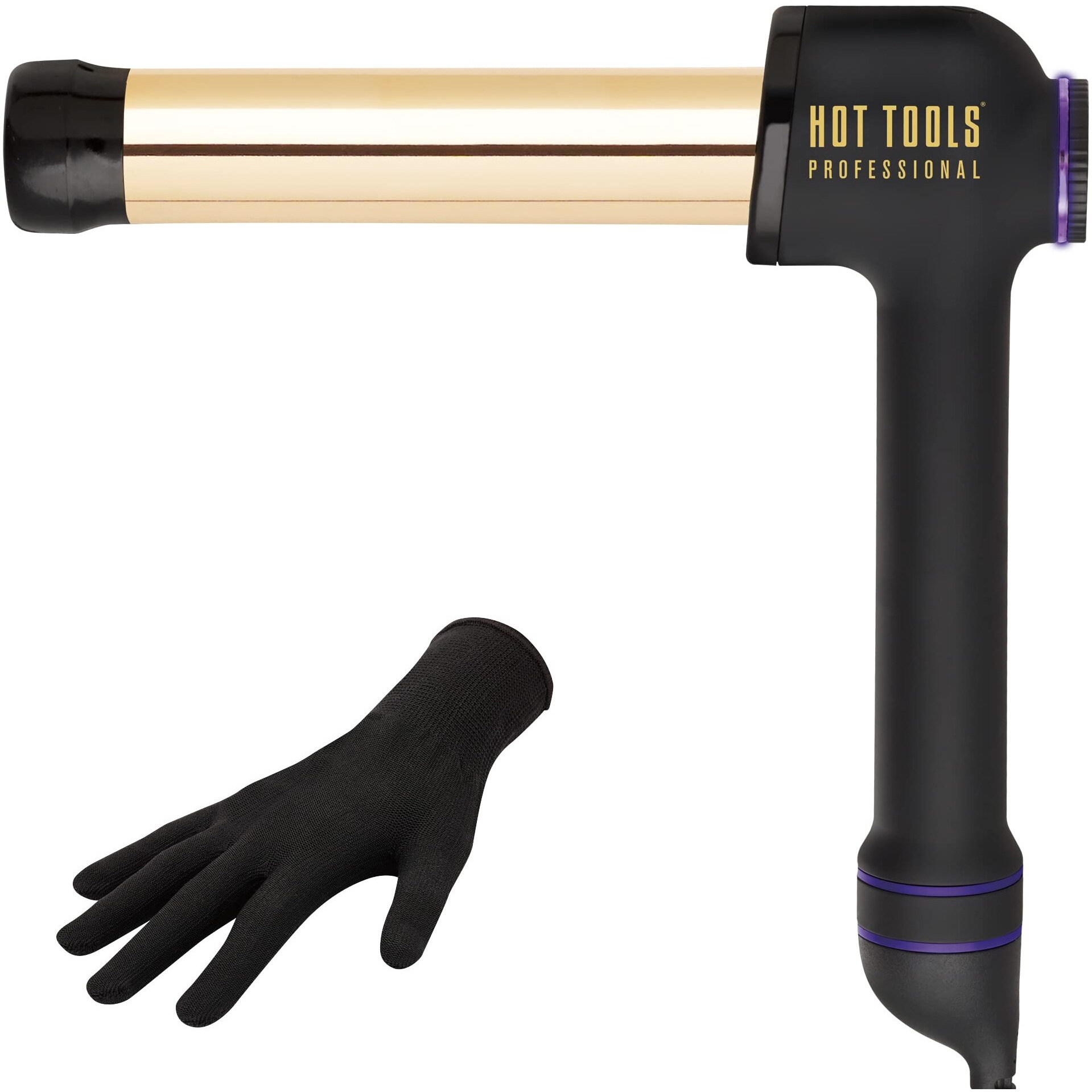 Hot Tools Pro Artist 24K Gold Curlbar Curling Wand | Long Lasting  Defined Curls (1-1/4 In)