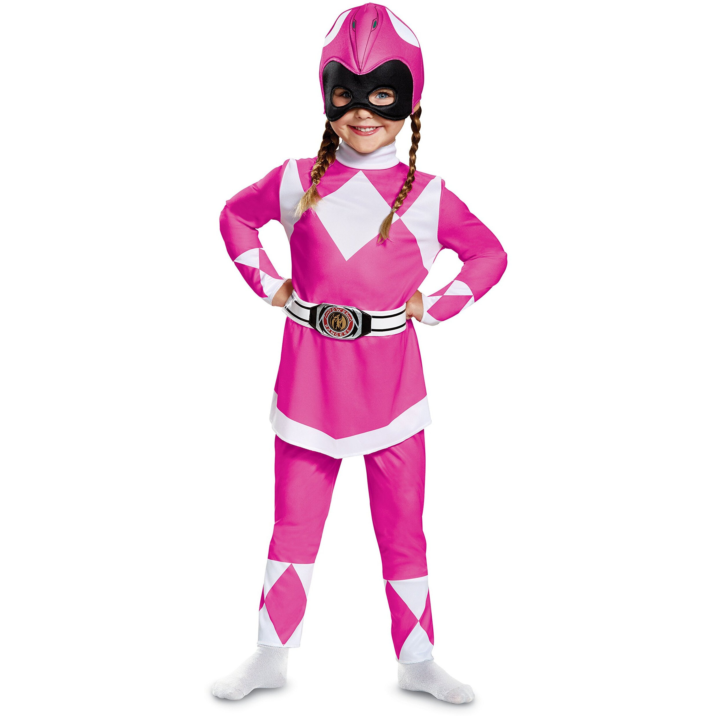 Disguise Pink Ranger Toddler Classic Child Costume  Pink  Medium/(3T-4T)