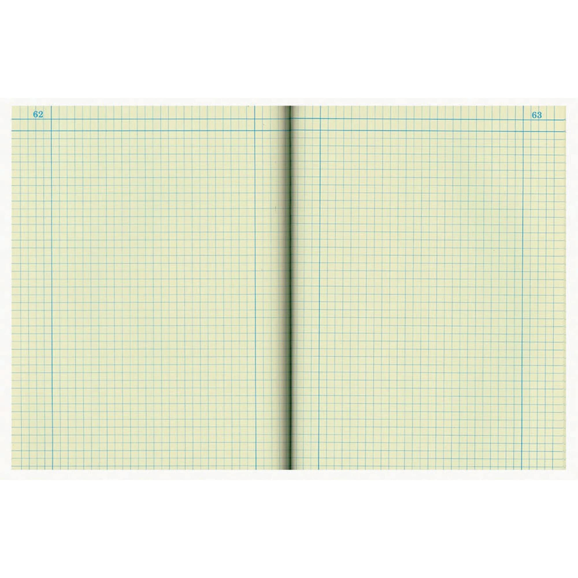 National Brand Computation Notebook  4 X 4 Quad  Brown  Green Paper  11.75 X 9.25 Inches  75 Sheets (43648)