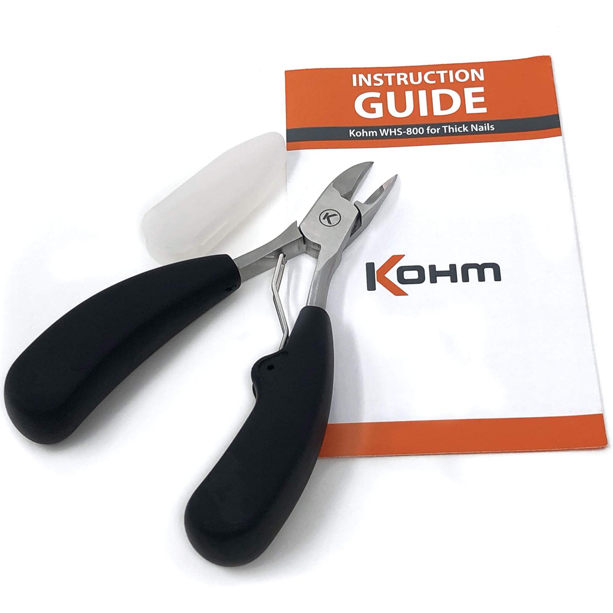 Kohm Podiatrist Toenail Clippers  Ingrown Toe Nail Clippers For Thick Nails - Whs-800 Large  Professional  Podiatrist  Heavy Duty Toenail Clippers For Seniors & Adults