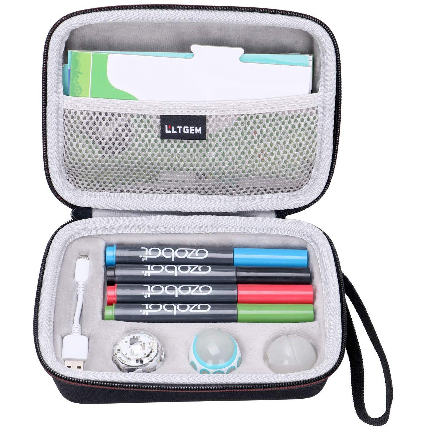 Ltgem Carrying Case For Bit Coding Robot - Fits Usb Charging Cable/Playfield/Skin / 4 Color Code Markers (Fits A Full Robotics Kit)-Case Only
