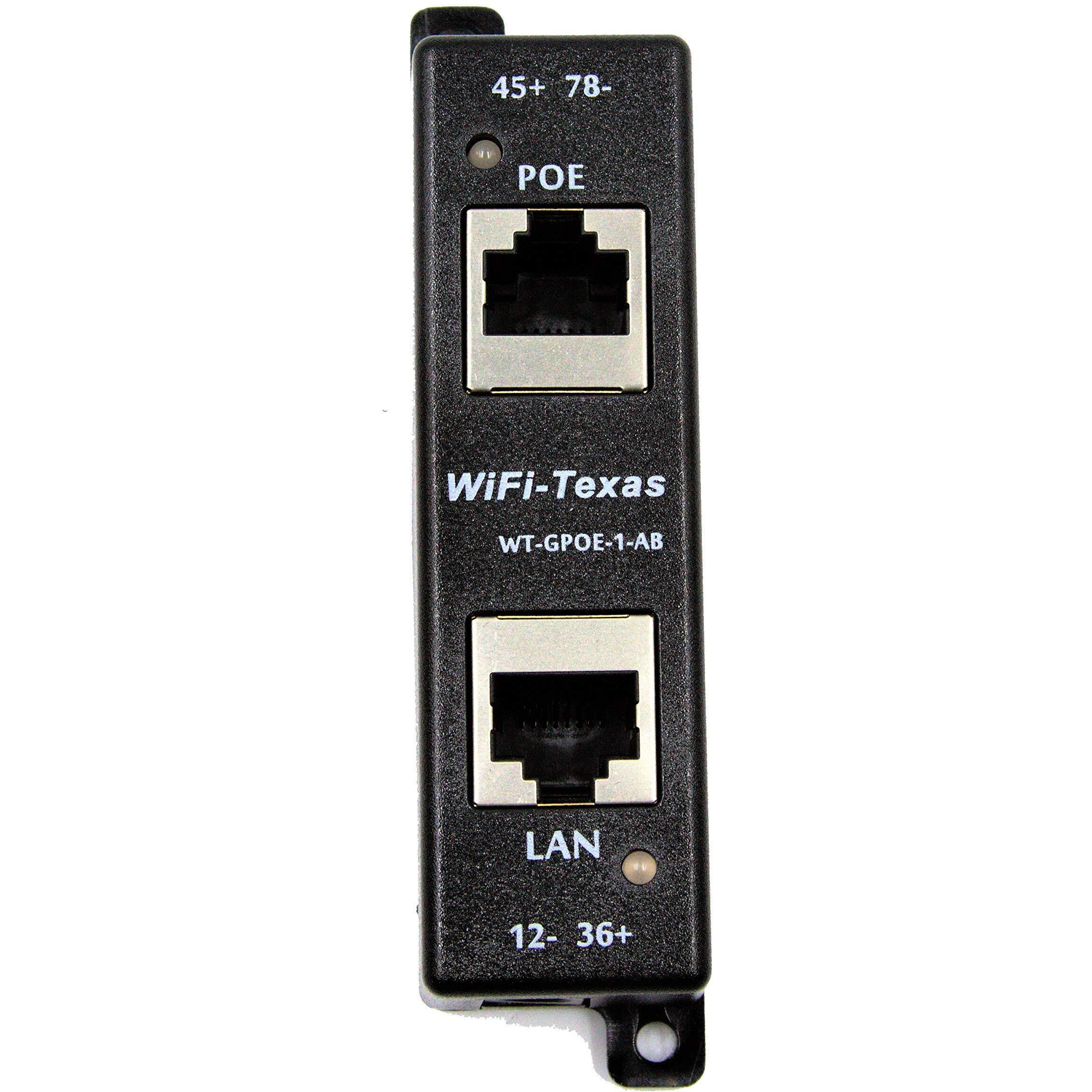 Poe Texas Poe Injector - Single Port 4 Pair Poe+ Injector/Splitter - Power Over Ethernet Passive Poe Adapter For 802.3Af / Poe+ / Poe++ 10/100/1000 Gigabit Data - Mode A/B Wall Mount Plug & Play