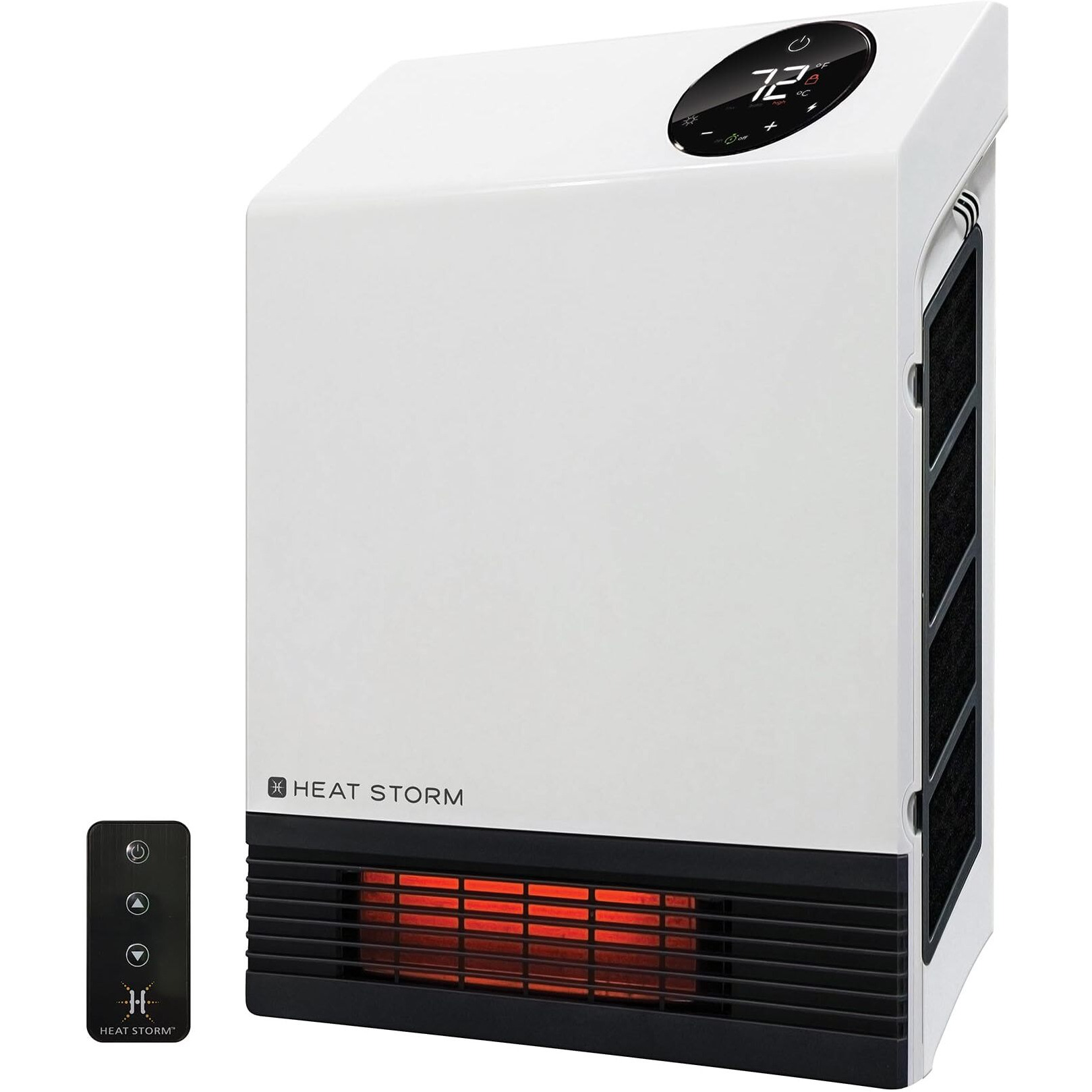 Heat Storm Deluxe Space 1000 Watt Infrared Wall Mount Electric Heater  White