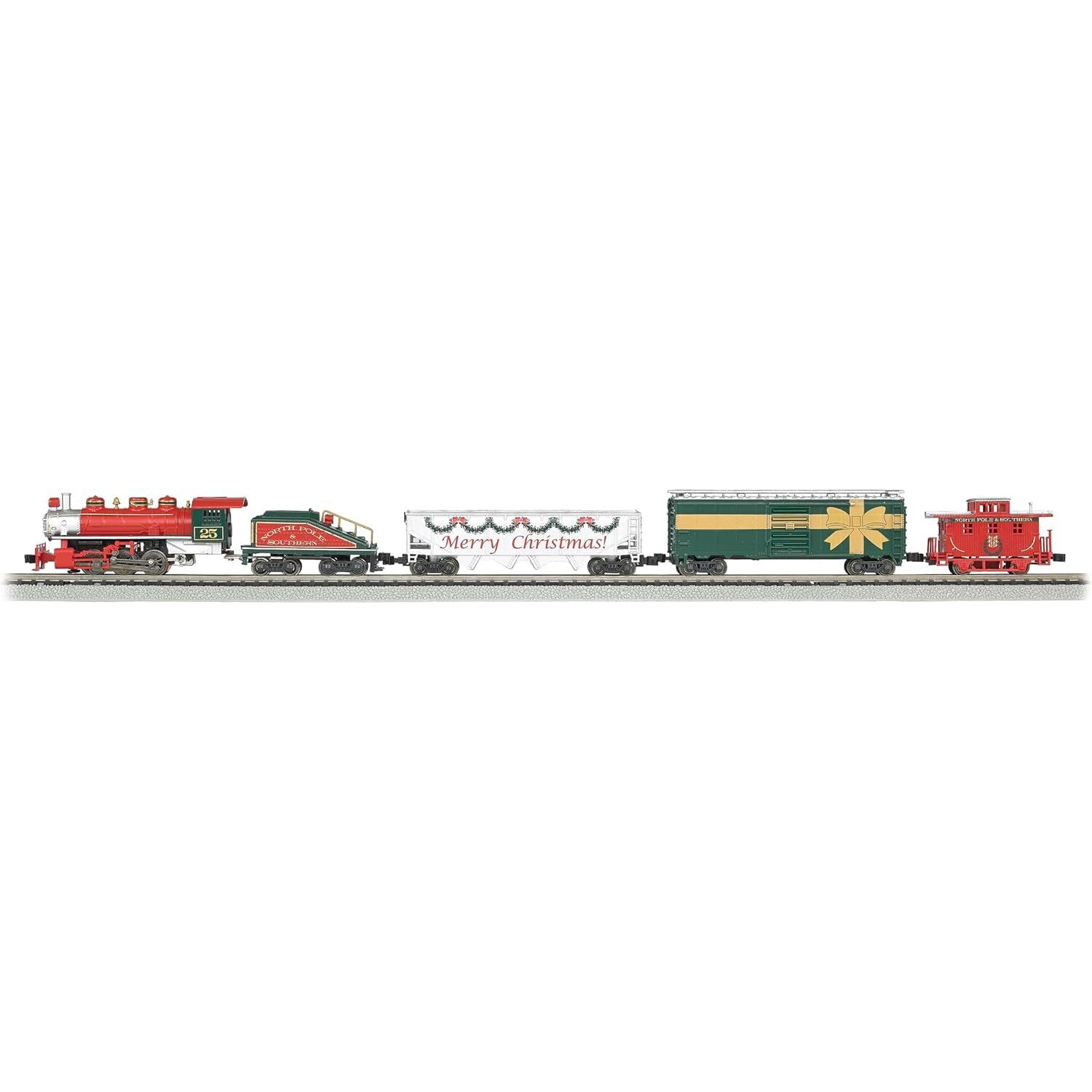Bachmann Trains - Merry Christmas Express Ready To Run Electric Train Set - N Scale  Multi Color