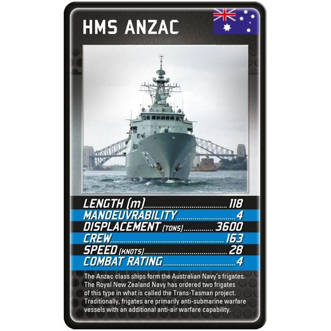 Battleships Top Trumps Card Game Medium