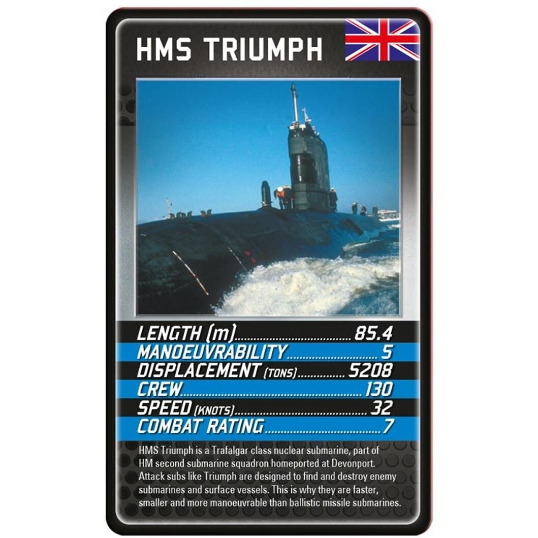 Battleships Top Trumps Card Game Medium