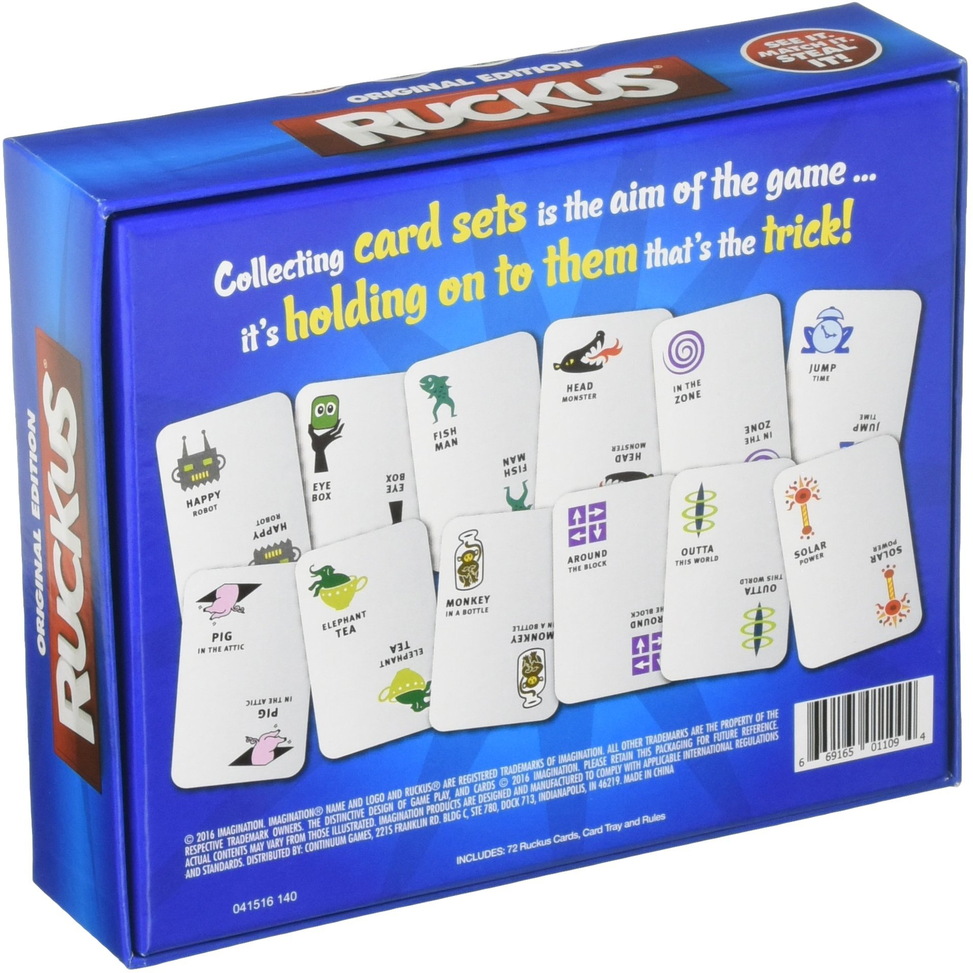 Ruckus Original Edition Fast-Paced Action Card Stealing Game  Quick Thinking  Agility  & Hand-Eye Coordination  Family Fun  Group & Party Game  Ages 5+  2-5 Players