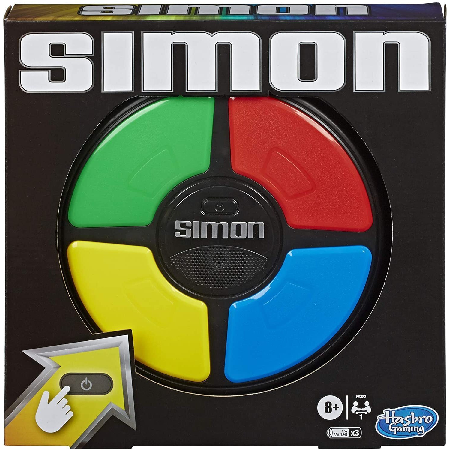 Basic Fun Simon Electronic Game With Digital Screen And Built-In Counter  9-Inch Diameter