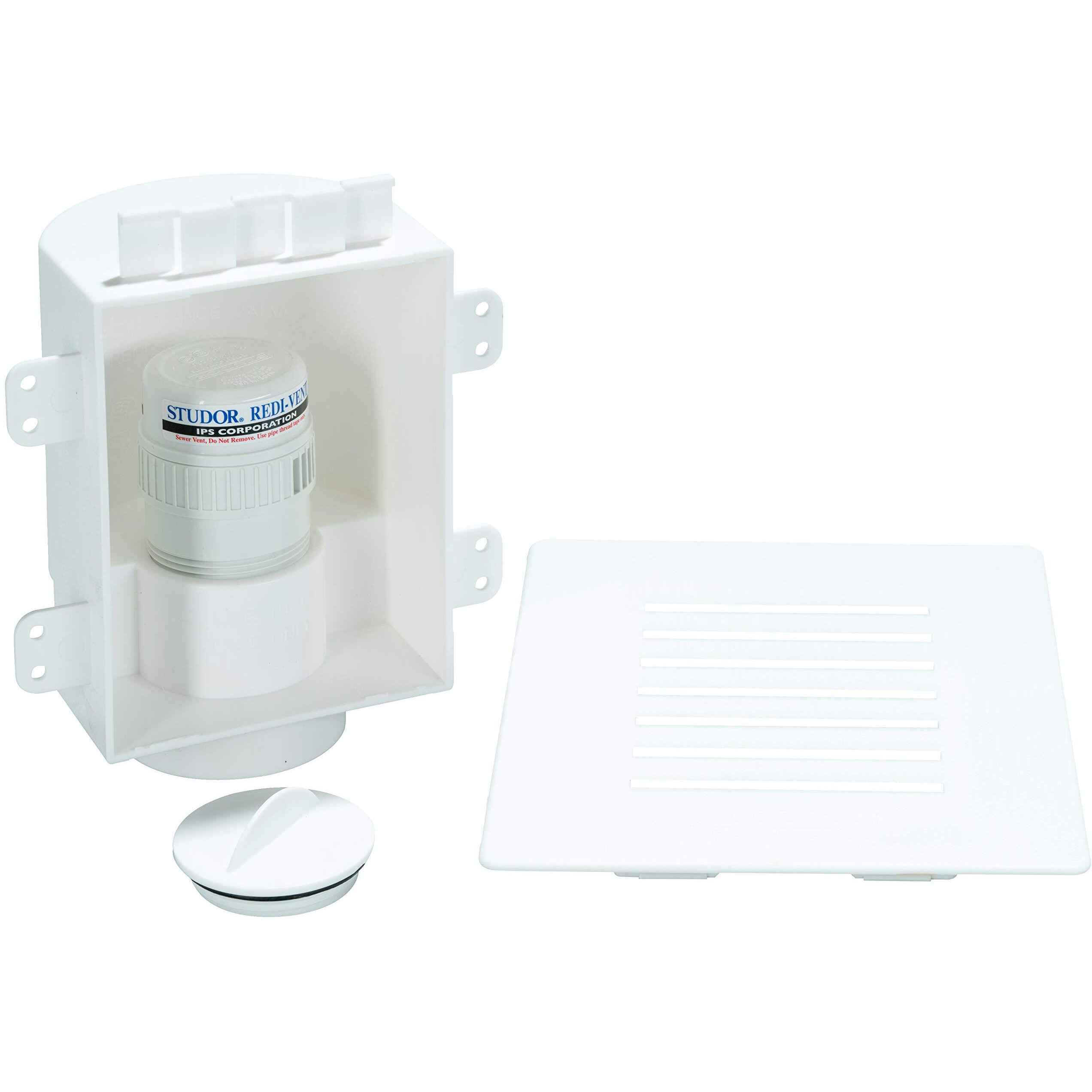 Studor 20381 Redi-Vent Air Admittance Valve With Recessed Box And Grill  White