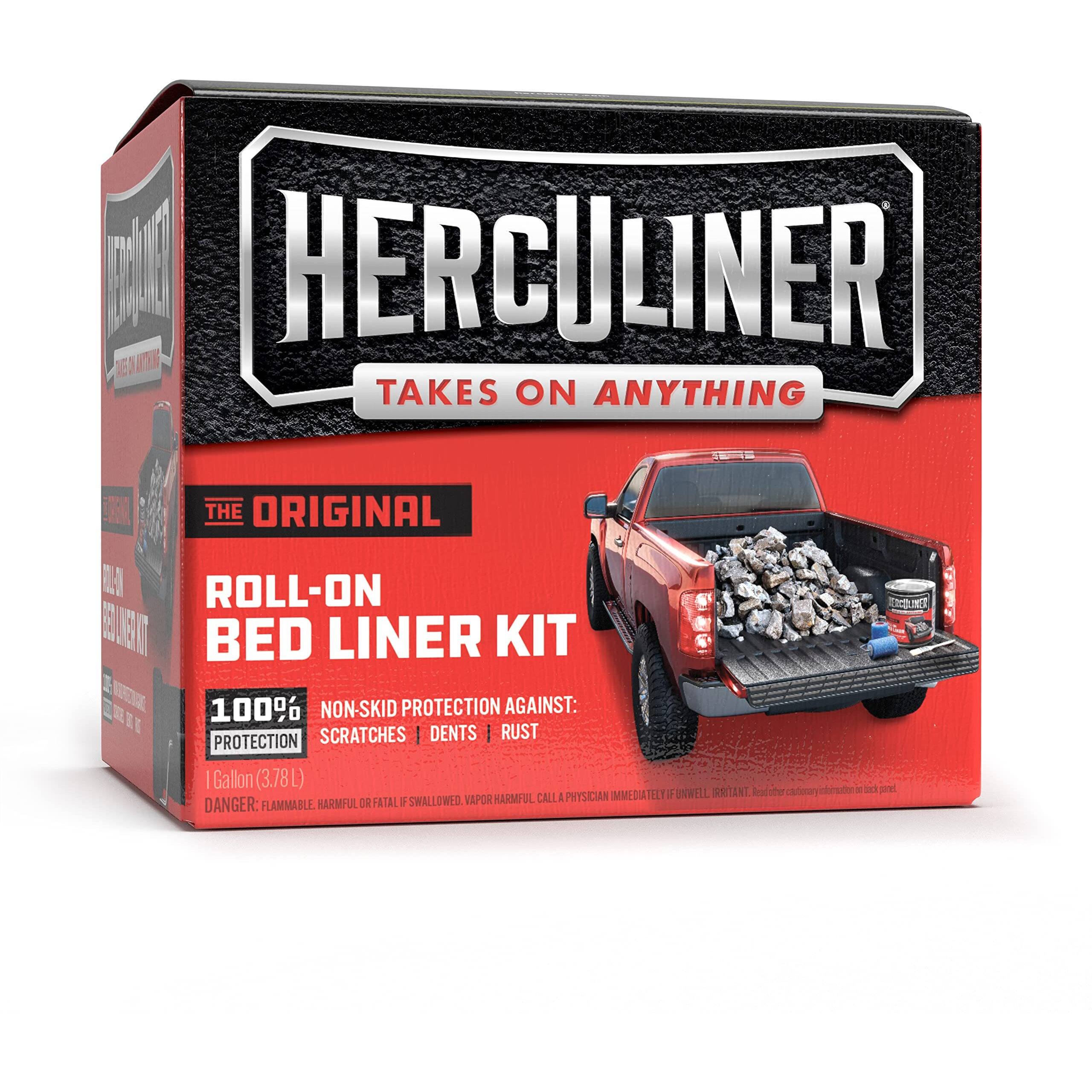 Herculiner Hcl1B8 Roll-On Bed Liner Kit Black  1 Gal.
