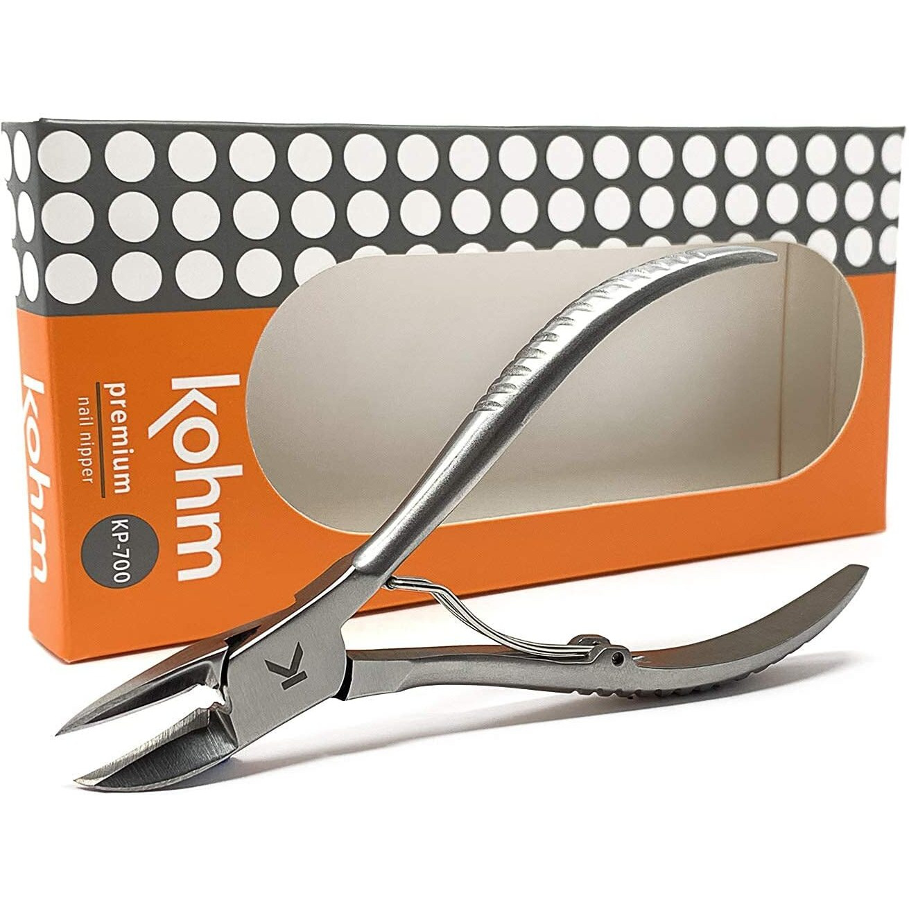 Kohm Ingrown Toenail Clippers For Thick Nails - 5"" Long Kp-700 Heavy Duty Stainless Steel Toe Nail Nippers Tool For Men  Women  Seniors & Adults - Professional Podiatrist Tool