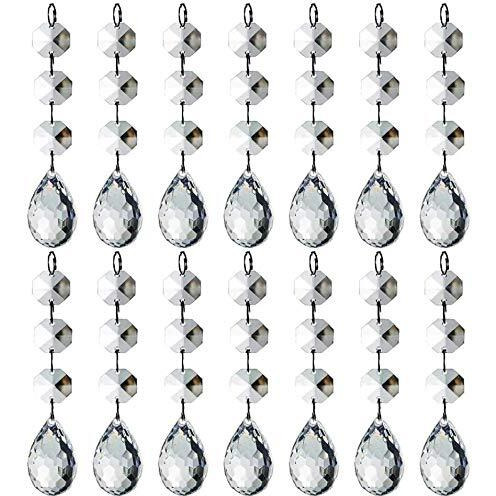 Hohiya 30 Pcs Crystal Ornaments Christmas Tree Decorations Clearance Hanging Crystals For Centerpieces Acrylic Chandelier Garland Gem Beads Taiwan Made Clear