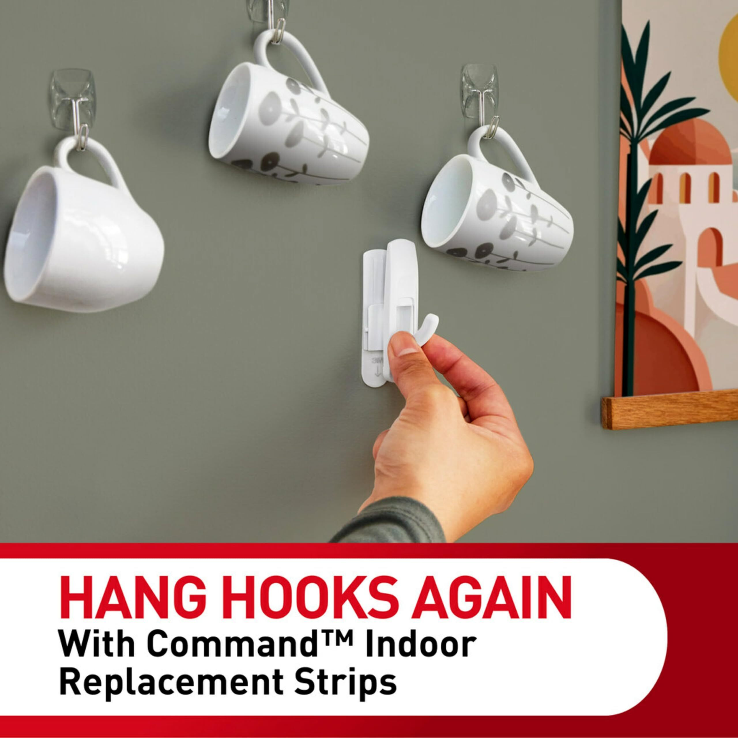 Command Small Refill Adhesive Strips  Damage Free Hanging Wall Adhesive Strips For Small Indoor Wall Hooks  No Tools Removable Adhesive Strips For Living Spaces  64 White Command Strips (Pack Of 1)