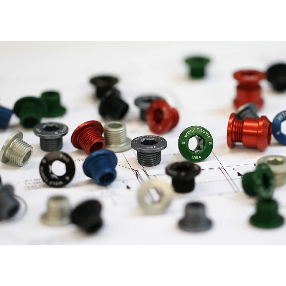 Wolf Tooth Components Set Of 4 Chainring Bolts+Nuts For Single-Ring (1X) Drivetrains