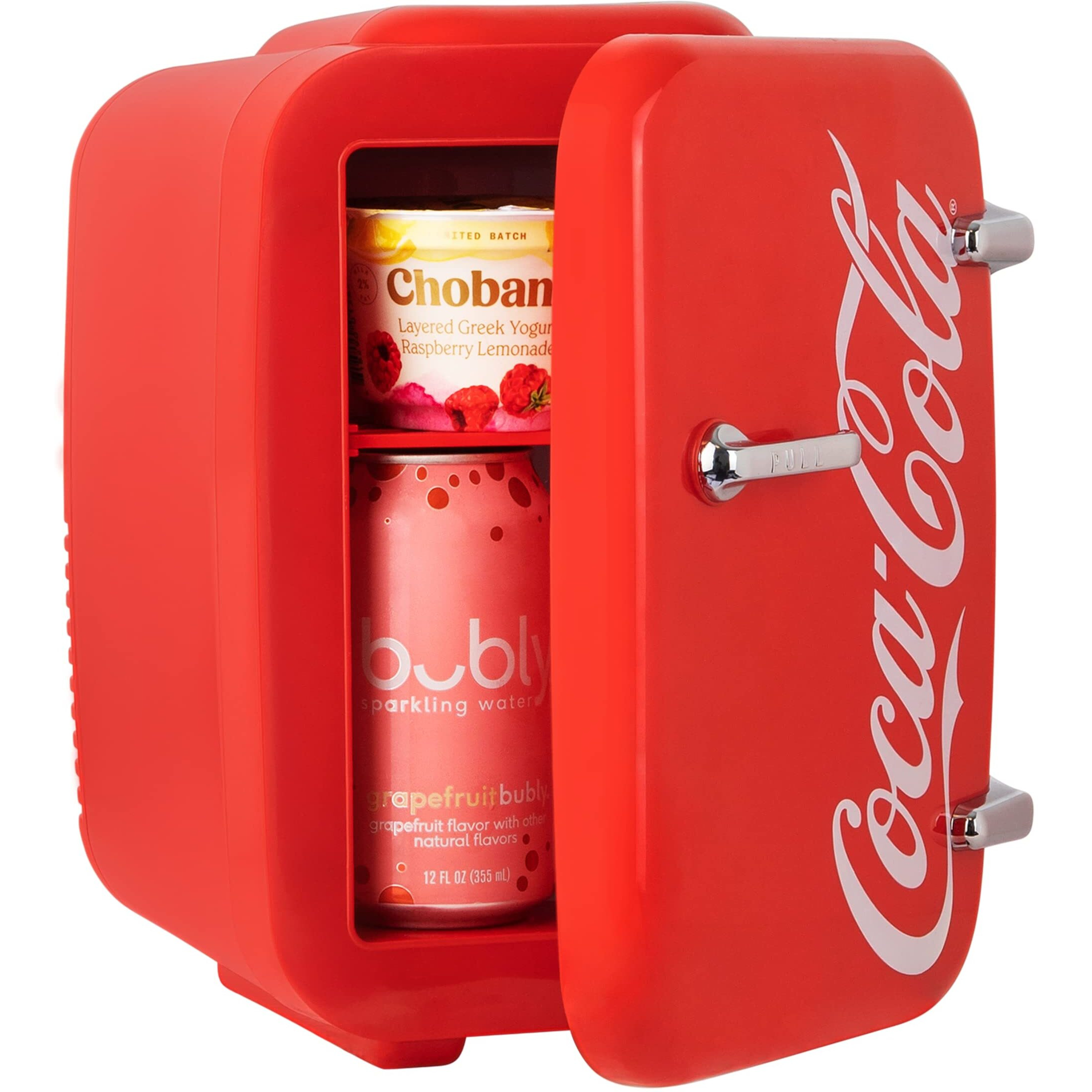 Cooluli Retro Coca-Cola Mini Fridge For Bedroom - Car  Office Desk & College Dorm Room - 4L/6 Can 12V Portable Cooler & Warmer For Food  Drinks & Skincare - Ac/Dc And Exclusive Usb Option (Coke  Red)
