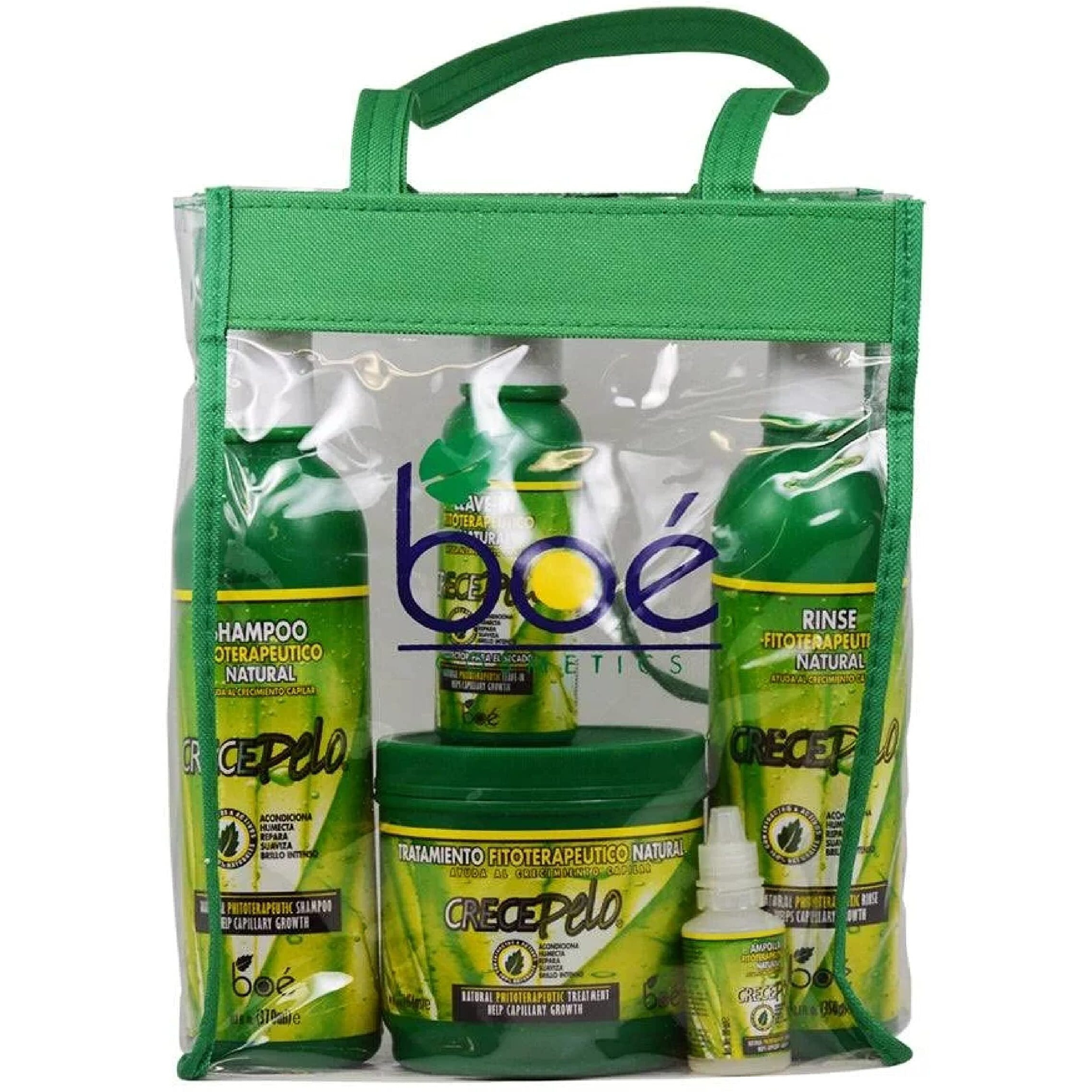 Boe Crece Pelo 5 Pack Combo Set W/ Tote Bag