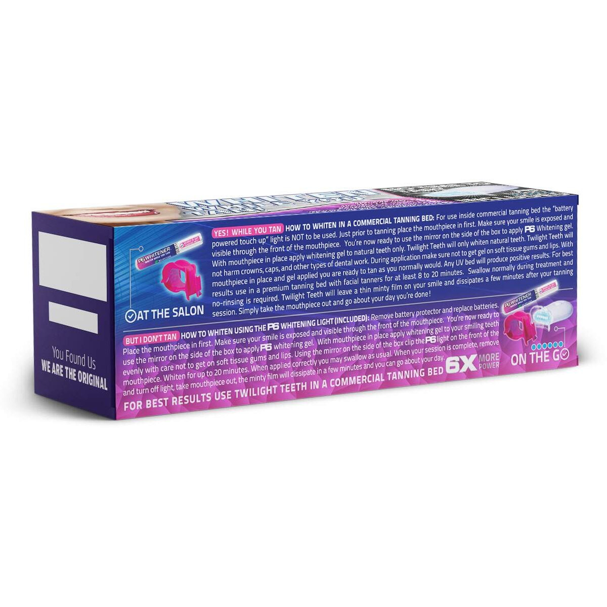 Twilight Teeth Whitening Kit | Specially Designed Kit Includes Whitener Gel  Mouthpiece For Tanning Bed Use & A Powerful Uv Light Mouthpiece For At Home Whitening | No Rinse Gel Whitener Formula