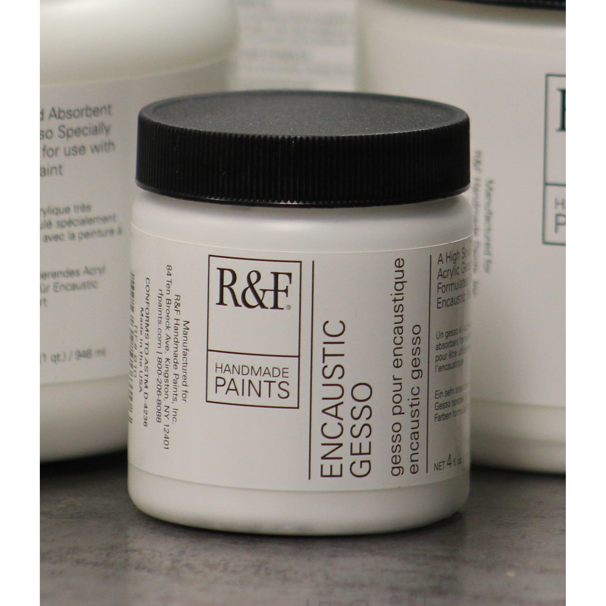 R&F Handmade Paints Encaustic Gesso  4-Ounce