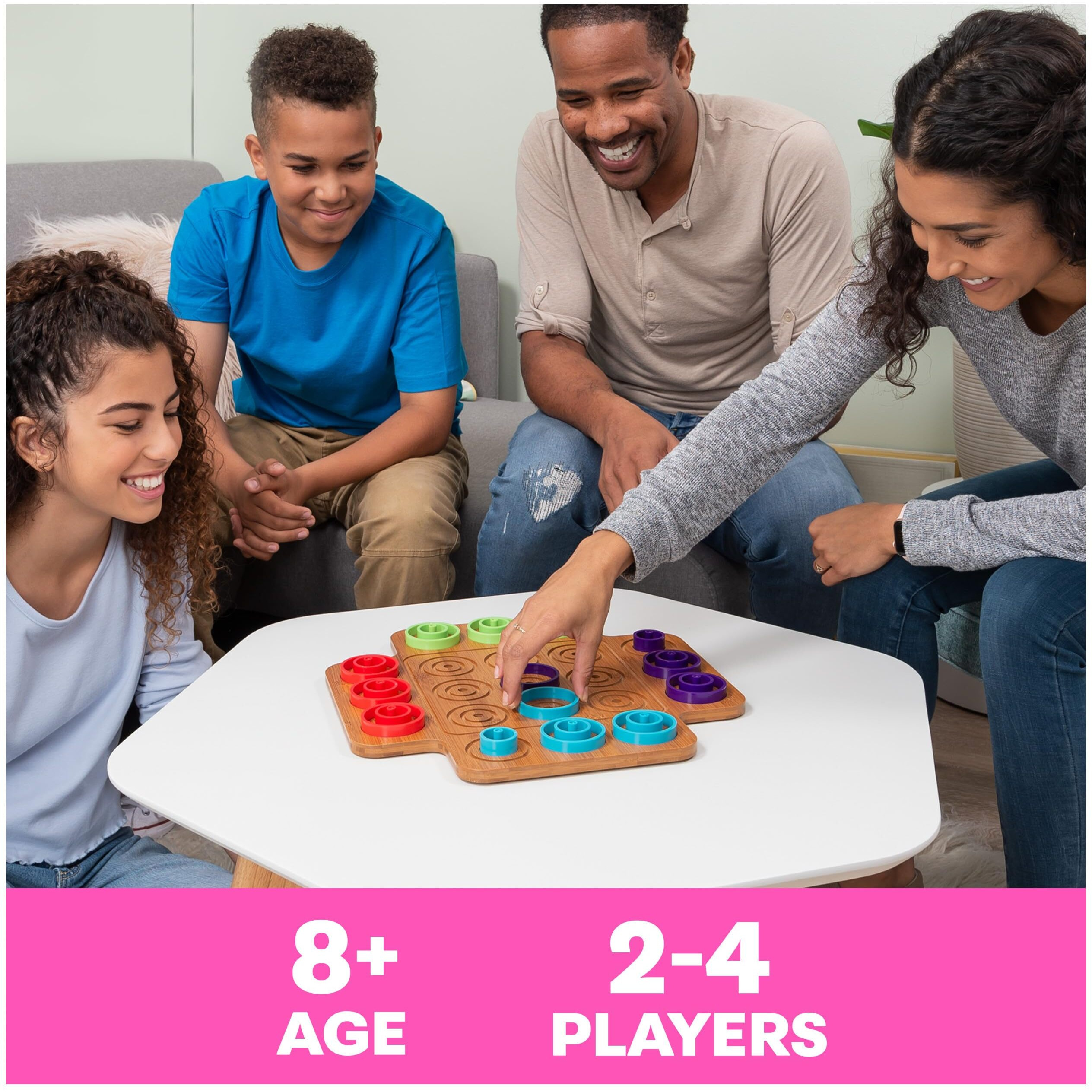 Spin Master Games  Otrio Wood Strategy Game  Fun Family Board Game  Stem Game  Interactive Puzzle Game  Family Game Night Game For Ages 8+