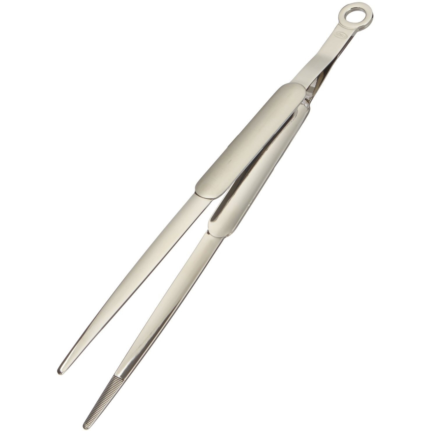 Rsle Stainless Steel Fine Tongs  12.2-Inch Silver