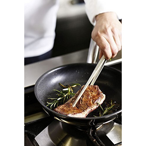 Rsle Stainless Steel Fine Tongs  12.2-Inch Silver