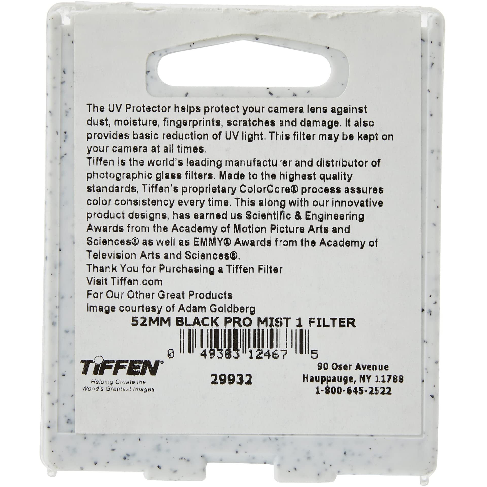 Tiffen 52Bpm1 52Mm Black Pro-Mist 1 Diffusion Camera Filter