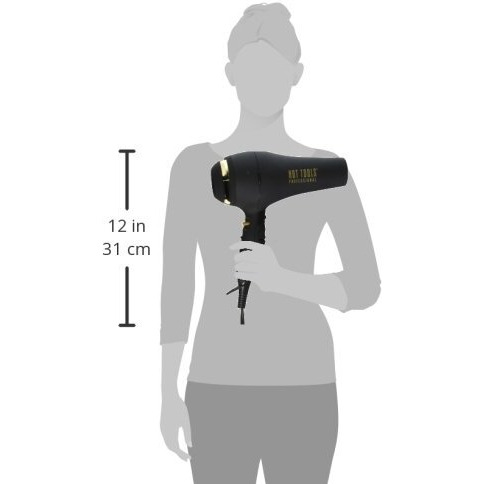 Hot Tools Pro Artist Black Gold 2100 Turbo Ceramic + Ionic Hair Dryer | Fast Dry  Lightweight