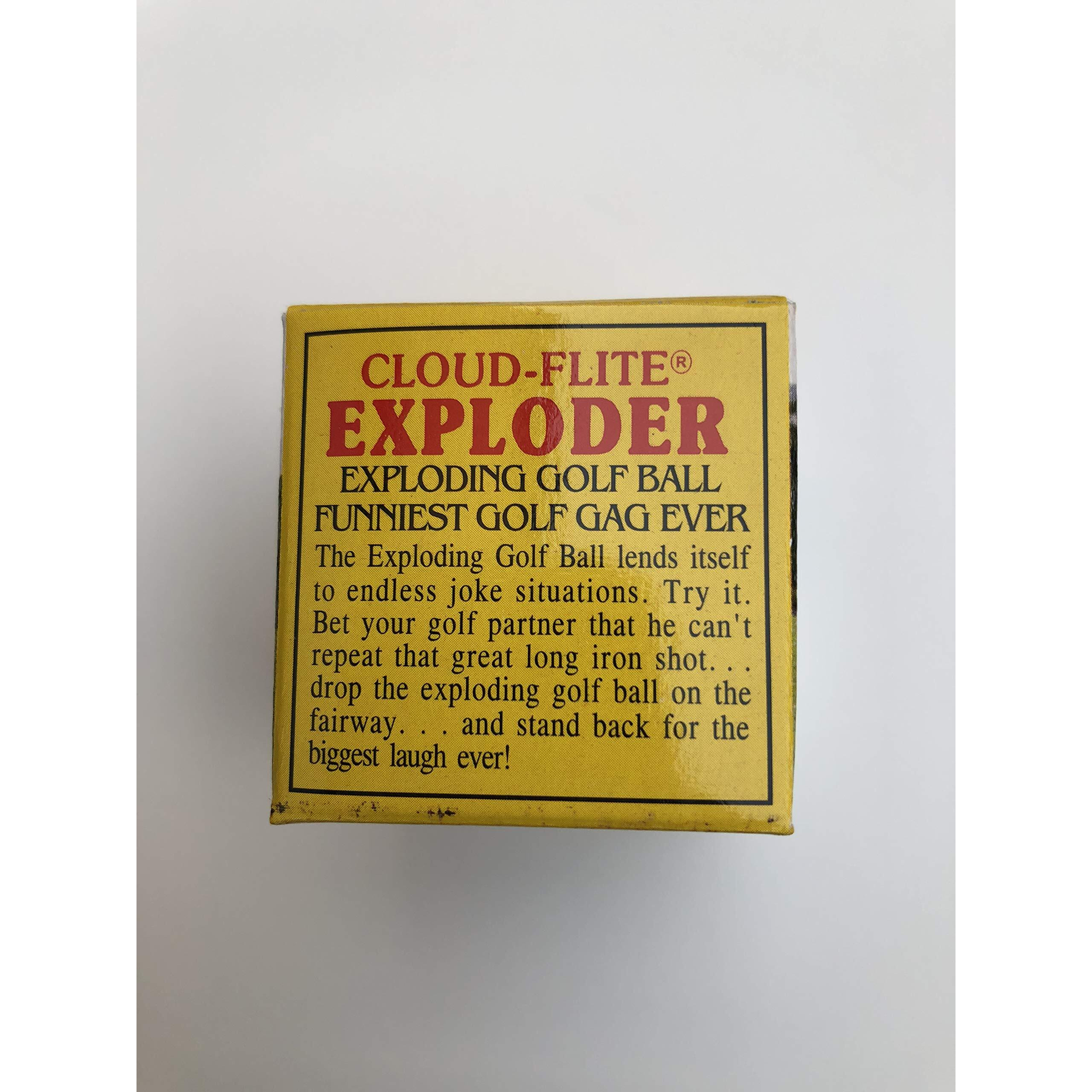 Loftus Trick Golfball Company Cloud-Flite Exploder Exploding Golf Ball Gag 1.68"" Prank  White