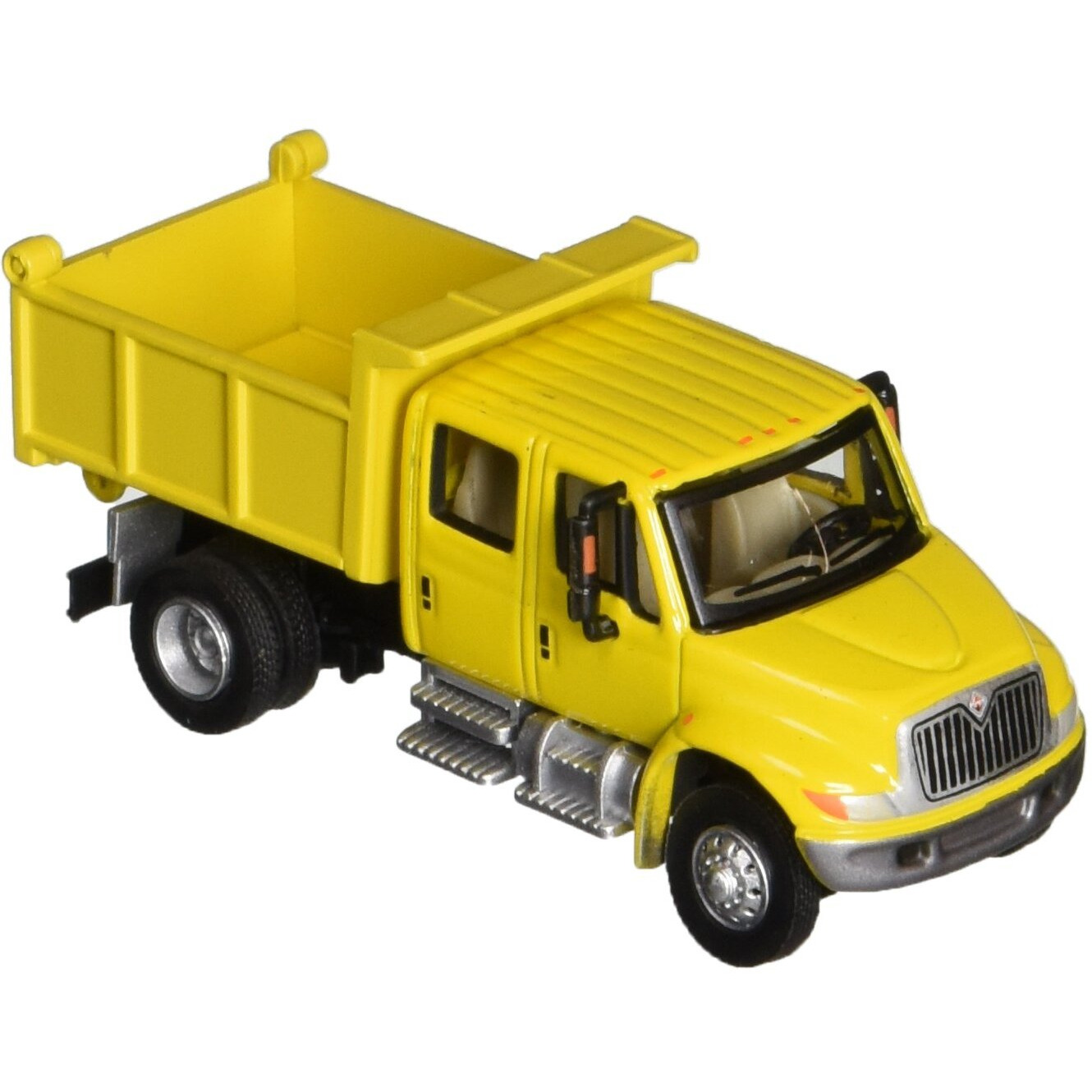 Walthers Scenemaster International  Yellow 4300 Crew Cab Dump Truck