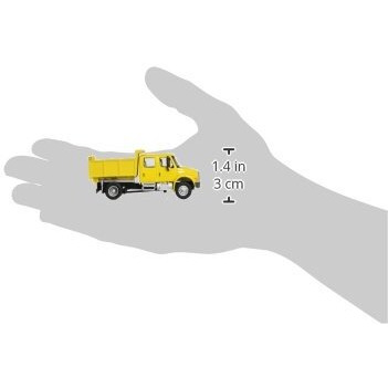 Walthers Scenemaster International  Yellow 4300 Crew Cab Dump Truck