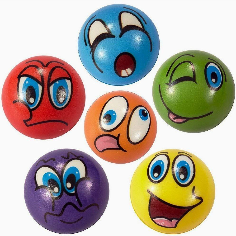 Mydio Set Of 24 Stress Balls Stress Reliver Party Favor Soft Pu Ball Assorted Colors Random Pattern Party Toys Kids Play Ball Tent Ball Toddler Ball 24 Pack