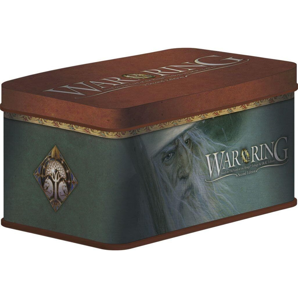 War Of The Ring Second Edition Card Box And Sleeves - Gandalf Version 120Ct - Durable And Sturdy Ttrpg Tcg Card Storage - Designed For Use With War Of The Ring Second Edition - Sleeve Size 68 X 120Mm