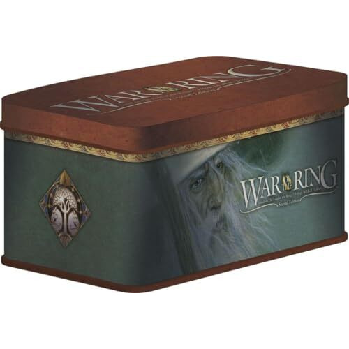 War Of The Ring Second Edition Card Box And Sleeves - Gandalf Version 120Ct - Durable And Sturdy Ttrpg Tcg Card Storage - Designed For Use With War Of The Ring Second Edition - Sleeve Size 68 X 120Mm