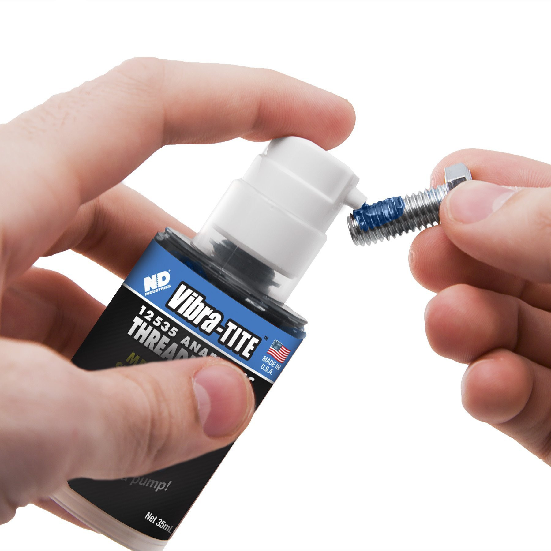 Vibra-Tite - 12535 125 Removable Medium Strength Gel Anaerobic Threadlocker  35 Ml Pump  Blue