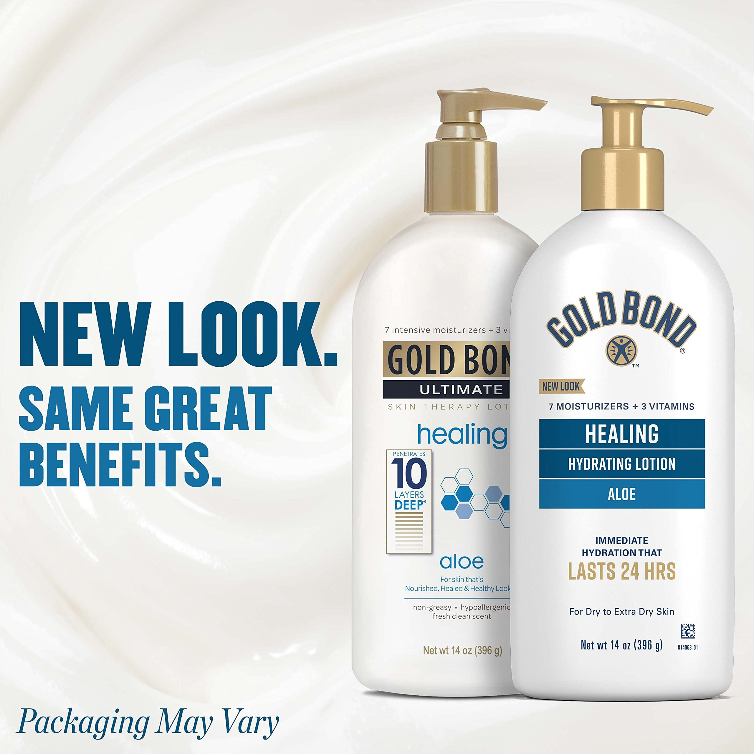 Gold Bond Ultimate Healing Skin Therapy Lotion With Aloe  14 Oz.  Non-Greasy & Hypoallergenic